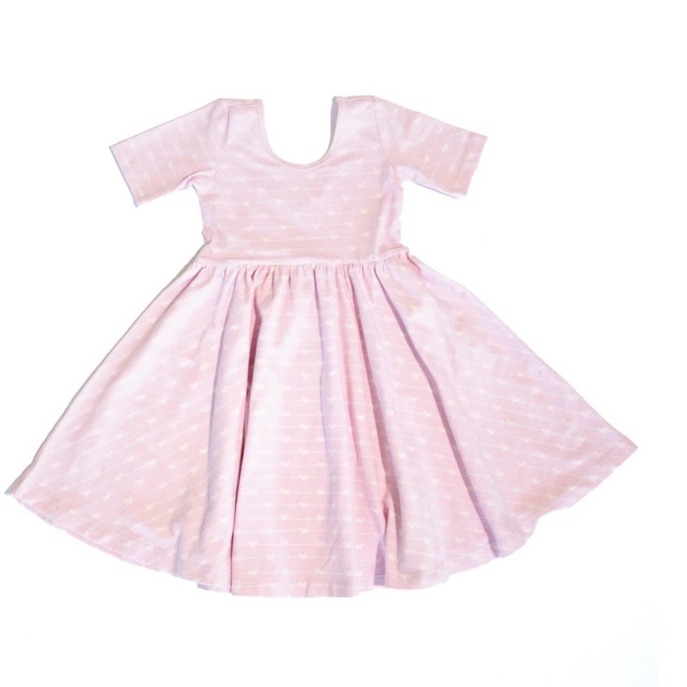 NWOT Alice and Ames Girl ballet dress 5T pink bows like Monica Andy